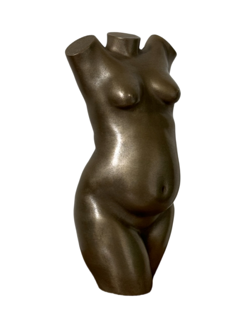 gold pregnancy statue sculpture bump