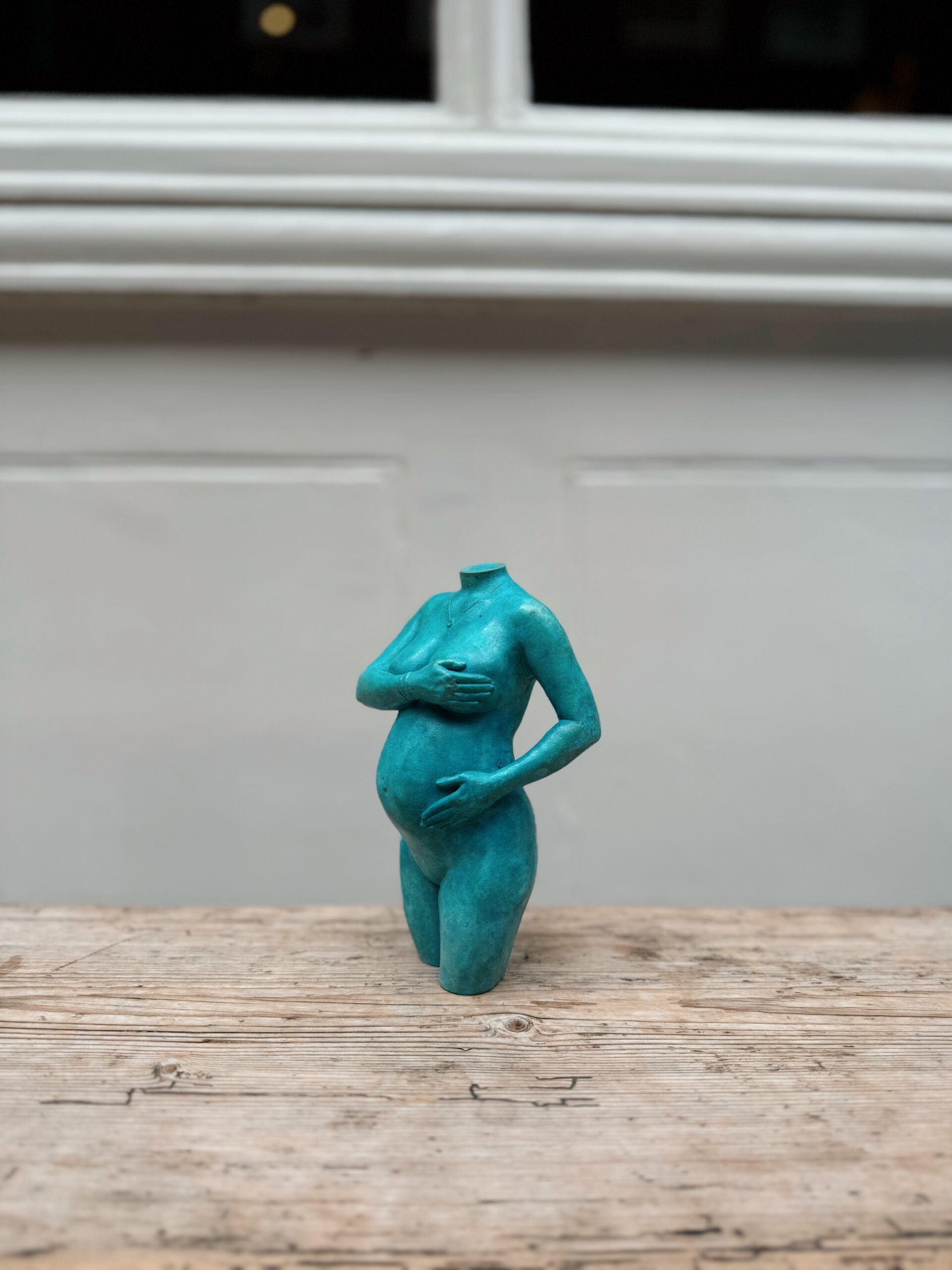 bronze sculpture pregnant woman bespoke statue